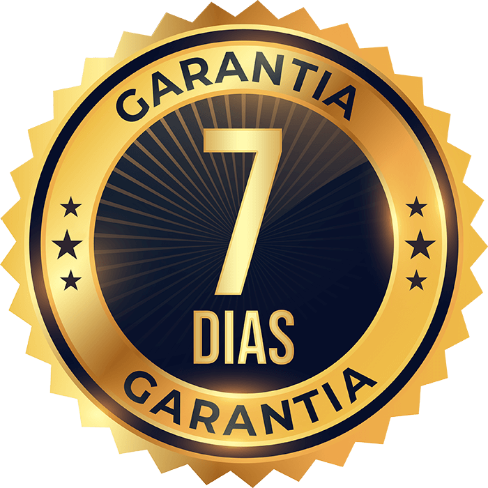 Selo de Garantia de 7 dias — satisfação garantida ou seu dinheiro de volta